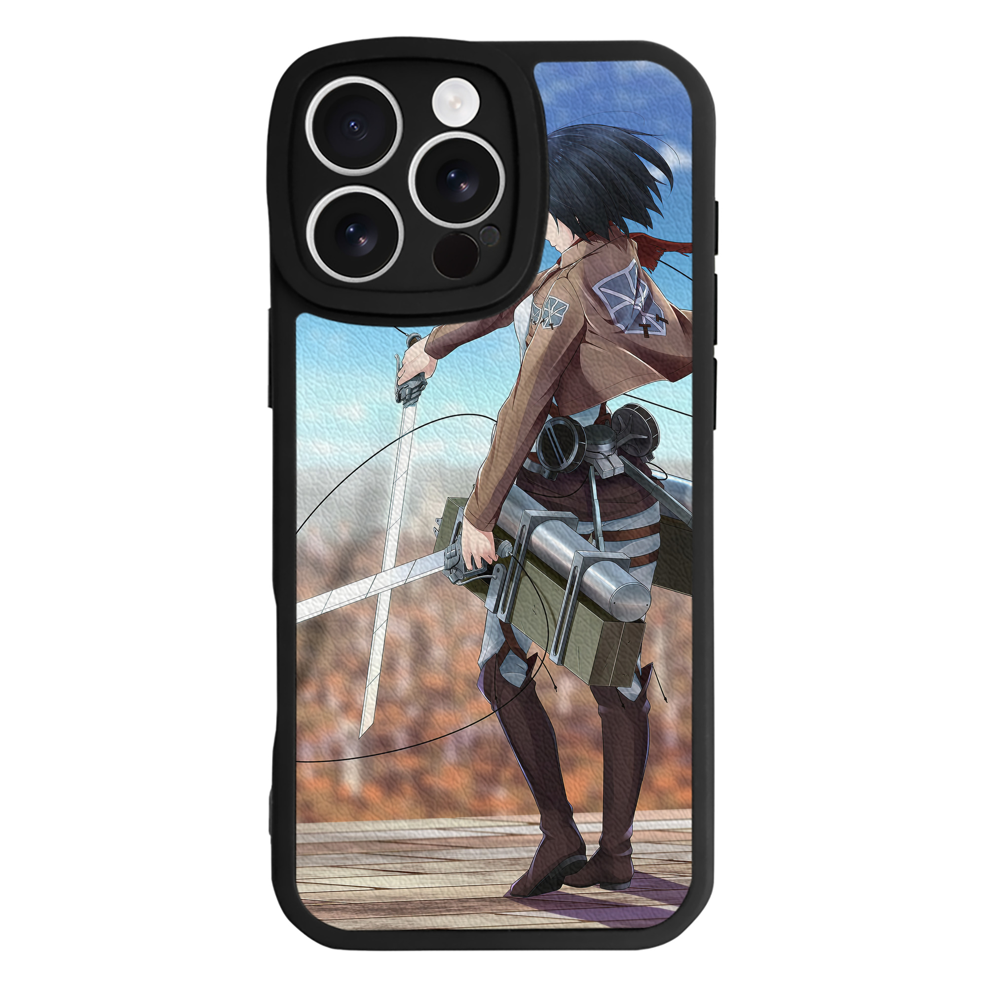 （画像用） 進撃の巨人 Attack on Titan 【iPhone 16シリーズ対応】シリコンスマホケース（レザー調） 材質：シリコン